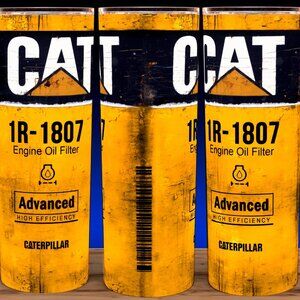Cat Caterpillar 1R-1807 Grunge Oil Filter Cup Mug Tumbler 20oz